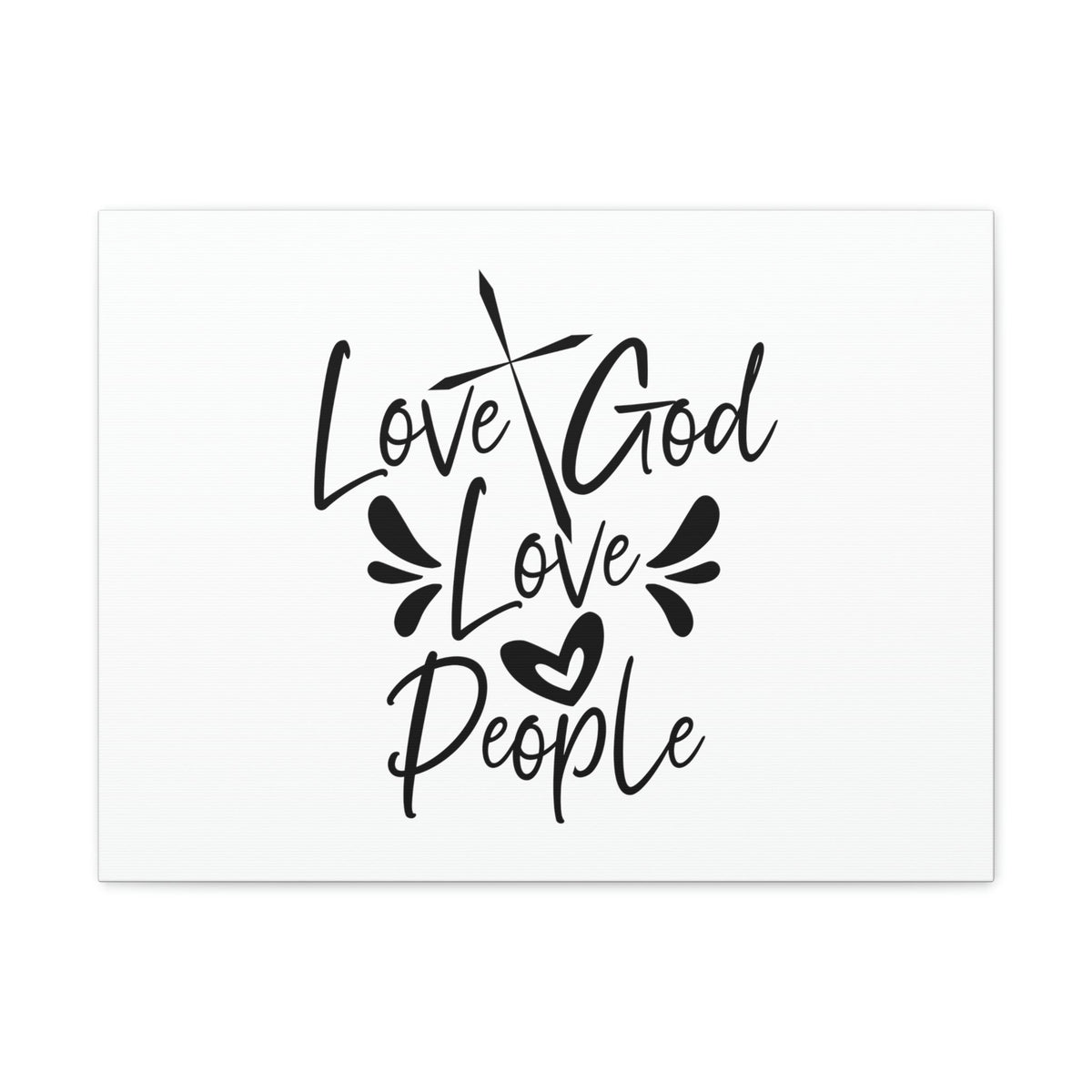 Scripture Walls Love God, Love People Luke 10:27 Cross Christian Wall Art Bible Verse Print Ready to Hang Unframed-Express Your Love Gifts