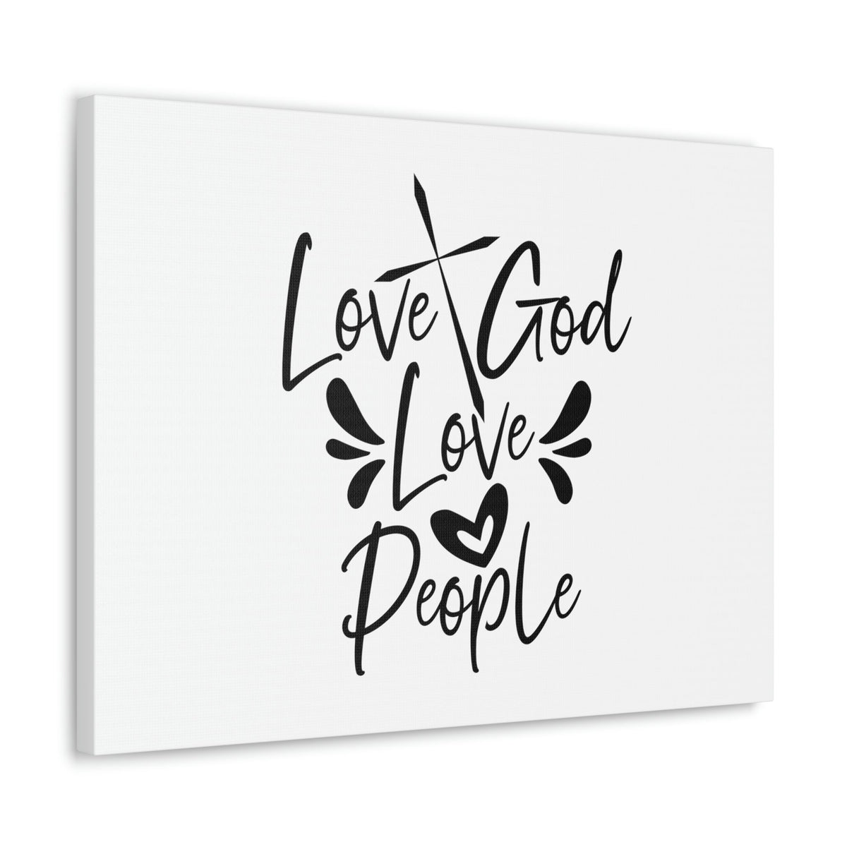 Scripture Walls Love God, Love People Luke 10:27 Cross Christian Wall Art Bible Verse Print Ready to Hang Unframed-Express Your Love Gifts