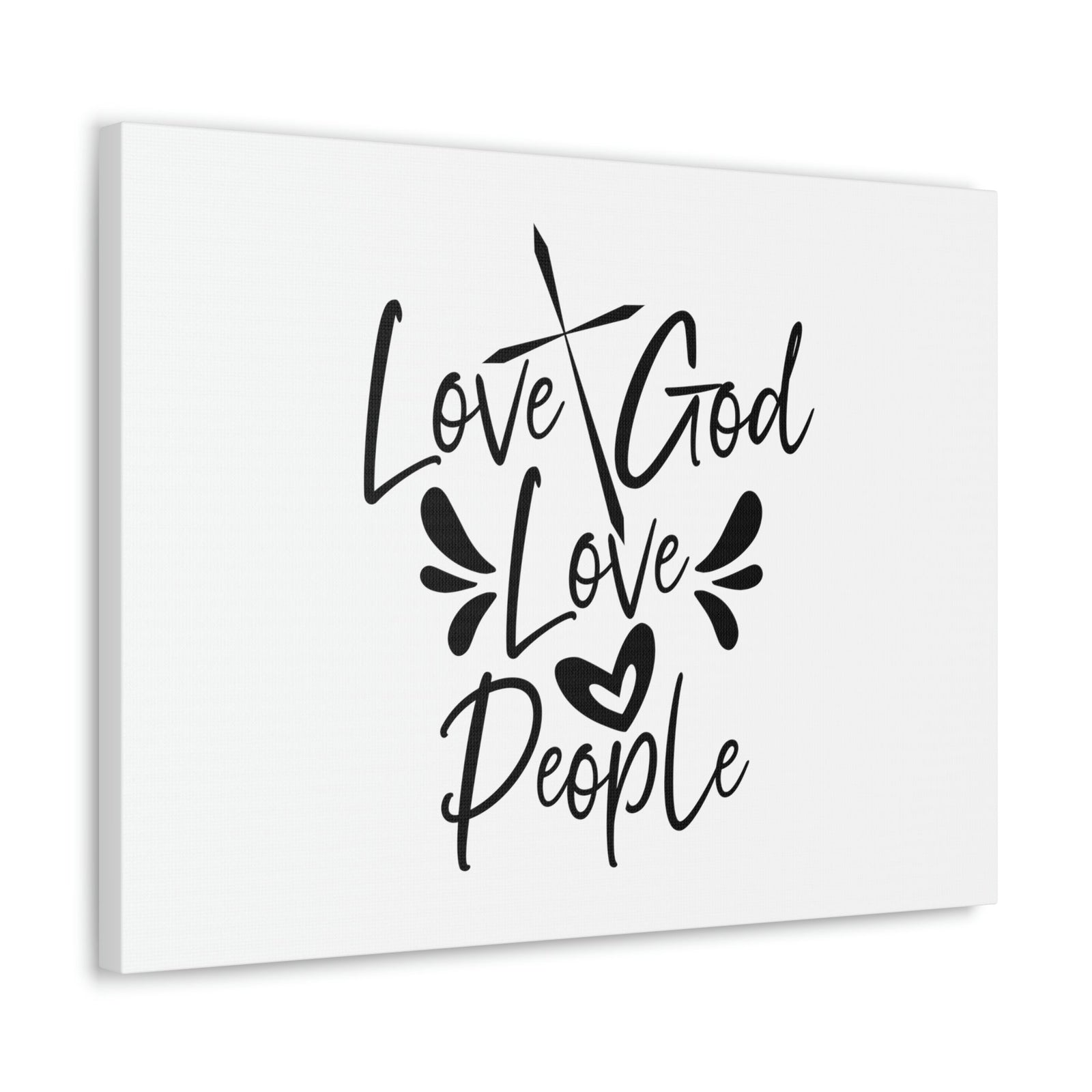 Scripture Walls Love God, Love People Luke 10:27 Cross Christian Wall Art Bible Verse Print Ready to Hang Unframed-Express Your Love Gifts