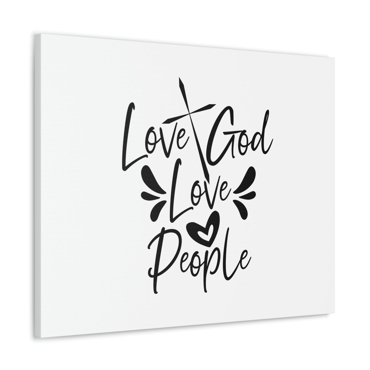 Scripture Walls Love God, Love People Luke 10:27 Cross Christian Wall Art Bible Verse Print Ready to Hang Unframed-Express Your Love Gifts