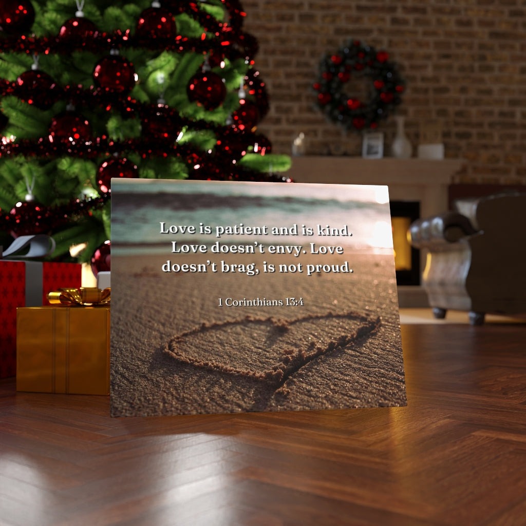 Scripture Walls Love Is... 1 Corinthians 13:4 Bible Verse Canvas Christian Wall Art Ready to Hang Unframed-Express Your Love Gifts