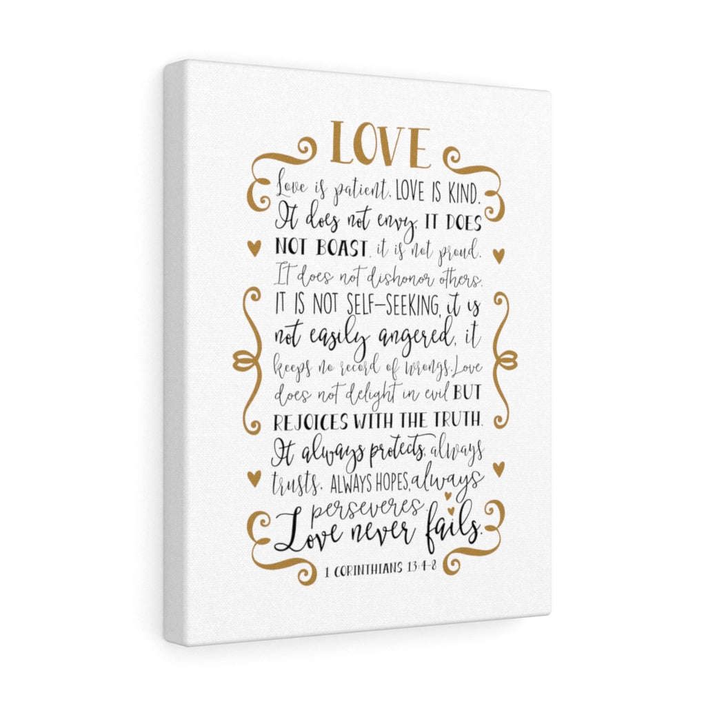 Scripture Walls Love Is Kind 1 Corinthians 13:4-8 Bible Verse Canvas Christian Wall Art Ready to Hang Unframed-Express Your Love Gifts