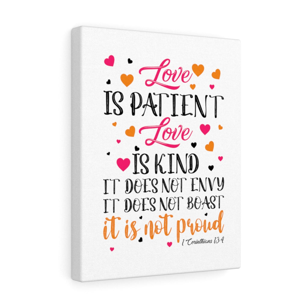 Scripture Walls Love Is Kind 1 Corinthians 13:4 Bible Verse Canvas Christian Wall Art Ready to Hang Unframed-Express Your Love Gifts