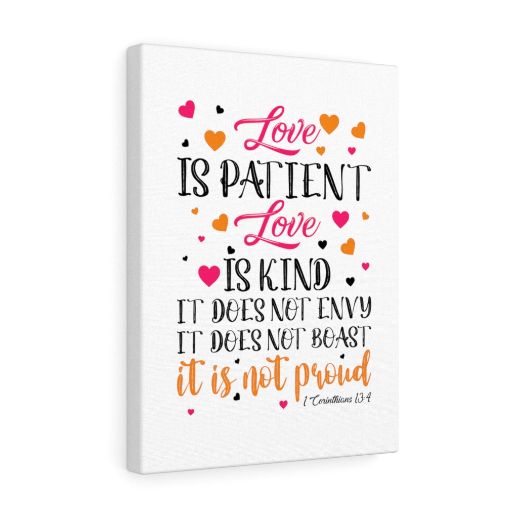 Scripture Walls Love Is Kind 1 Corinthians 13:4 Bible Verse Canvas Christian Wall Art Ready to Hang Unframed-Express Your Love Gifts