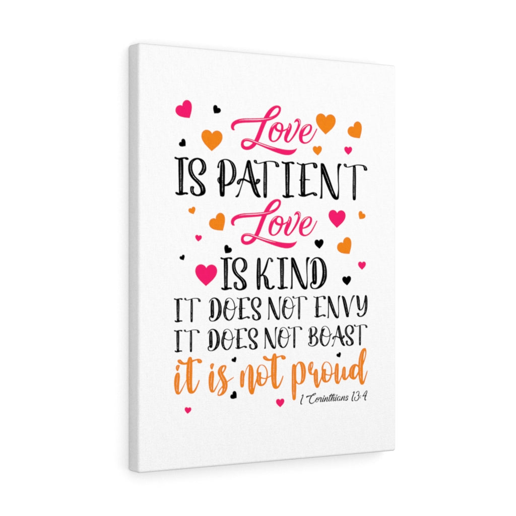 Scripture Walls Love Is Kind 1 Corinthians 13:4 Bible Verse Canvas Christian Wall Art Ready to Hang Unframed-Express Your Love Gifts