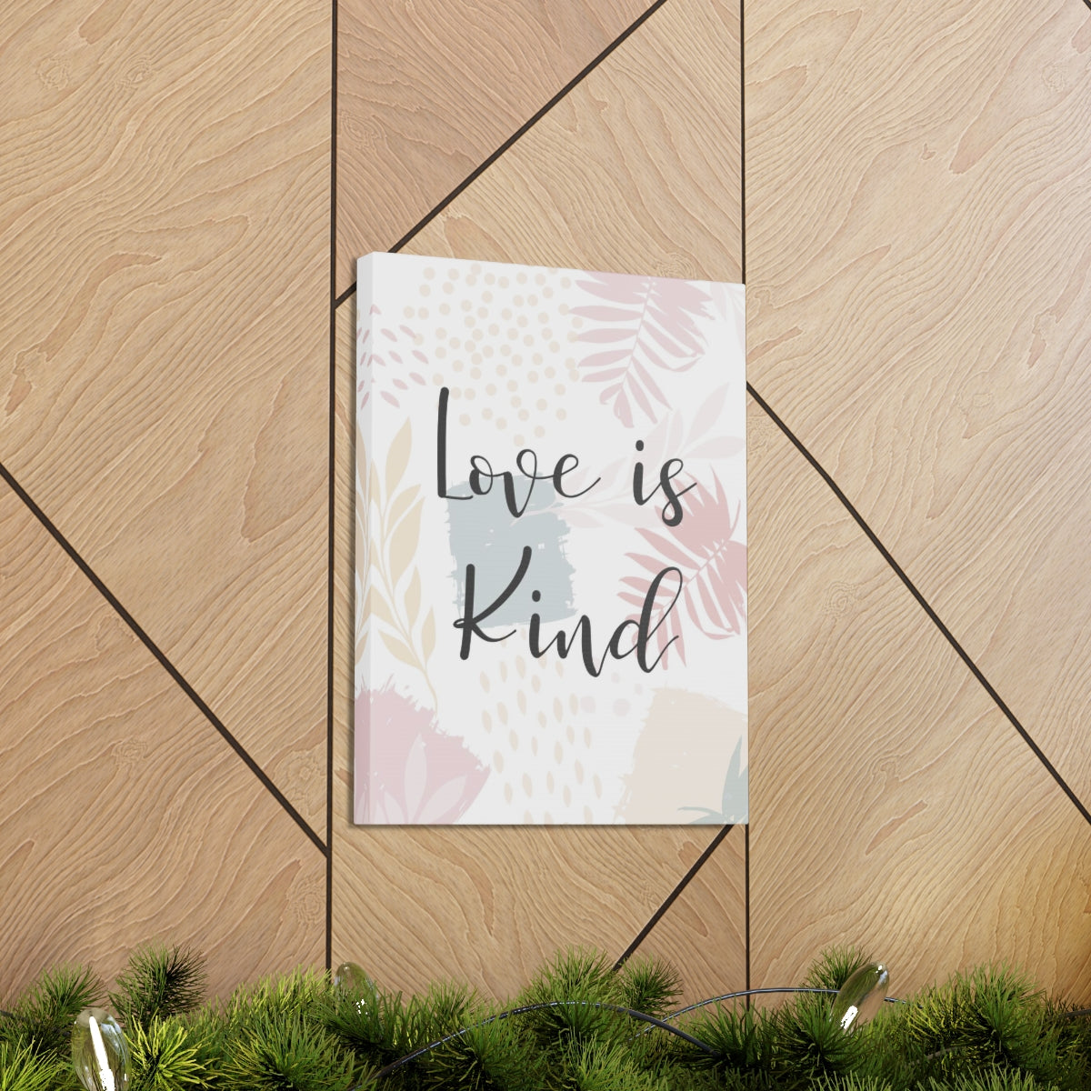 Scripture Walls Love Is Kind 1 Corinthians 13:4 Leaf Christian Wall Art Bible Verse Print Ready to Hang Unframed-Express Your Love Gifts