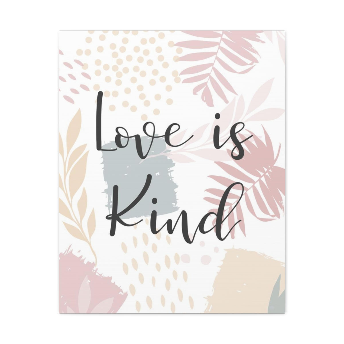 Scripture Walls Love Is Kind 1 Corinthians 13:4 Leaf Christian Wall Art Bible Verse Print Ready to Hang Unframed-Express Your Love Gifts