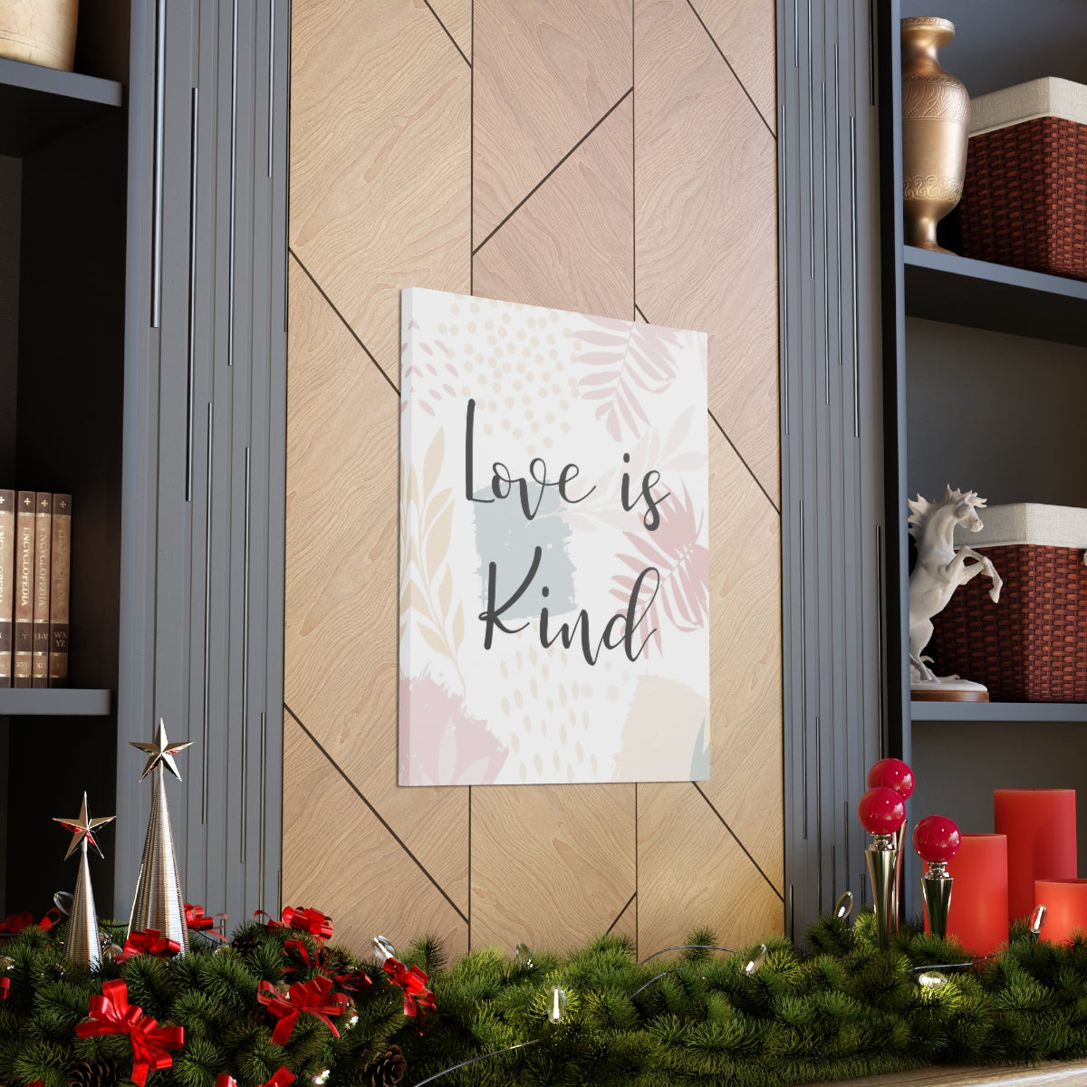 Scripture Walls Love Is Kind 1 Corinthians 13:4 Leaf Christian Wall Art Bible Verse Print Ready to Hang Unframed-Express Your Love Gifts