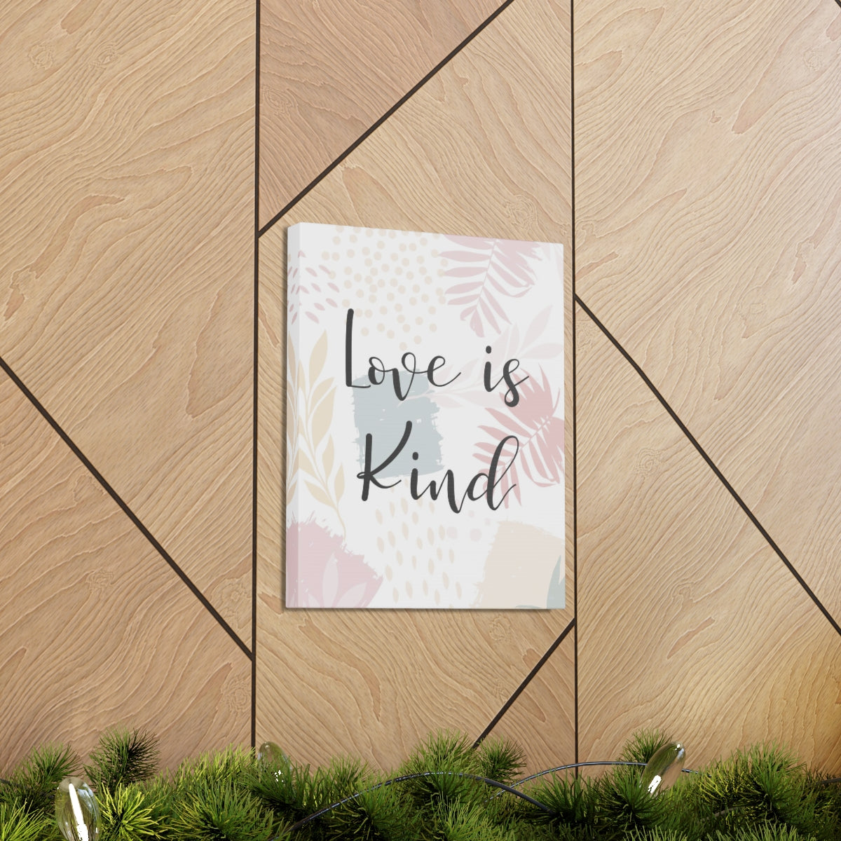Scripture Walls Love Is Kind 1 Corinthians 13:4 Leaf Christian Wall Art Bible Verse Print Ready to Hang Unframed-Express Your Love Gifts