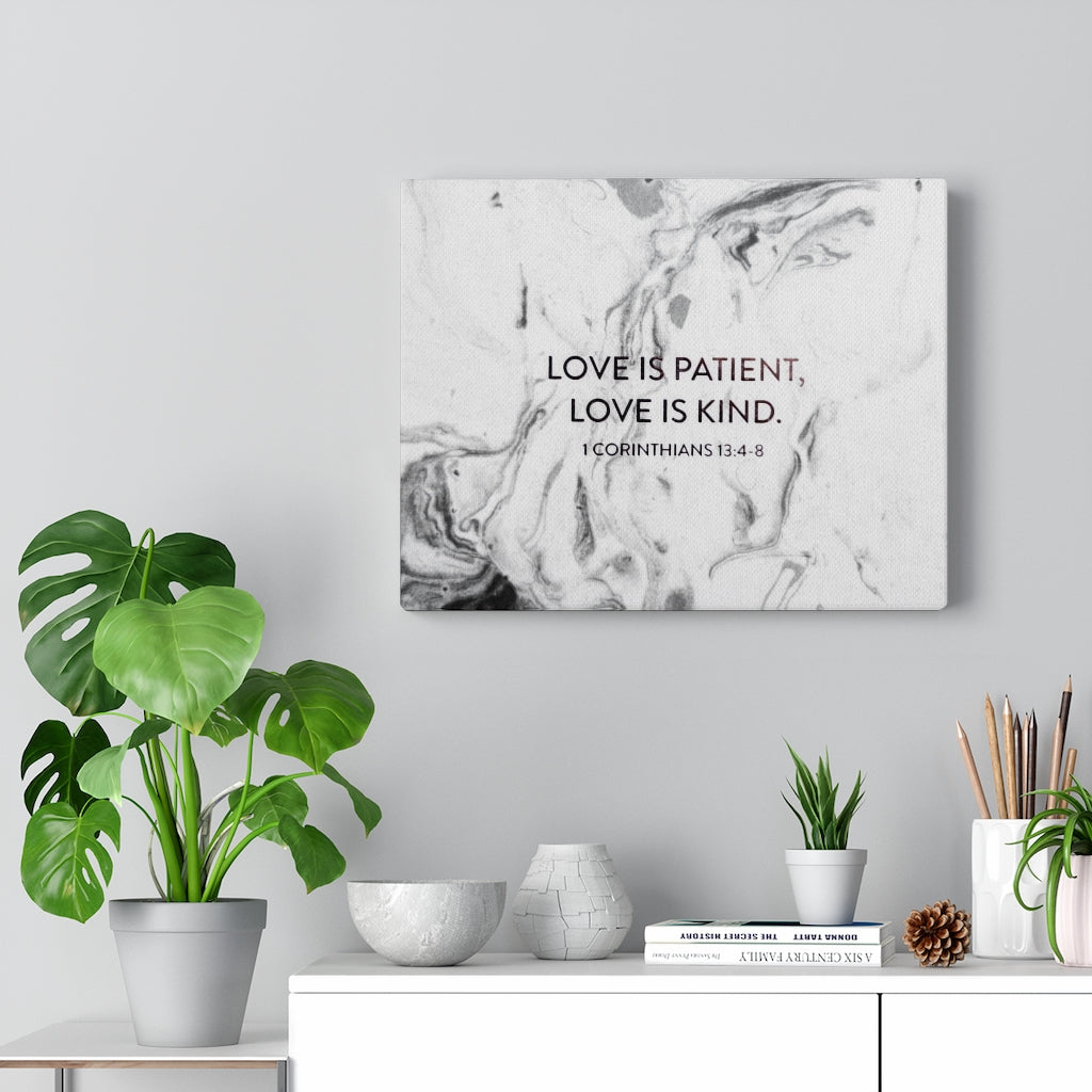 Scripture Walls Love Is Patient 1 Corinthians 13:4-8 Bible Verse Canvas Christian Wall Art Ready to Hang Unframed-Express Your Love Gifts