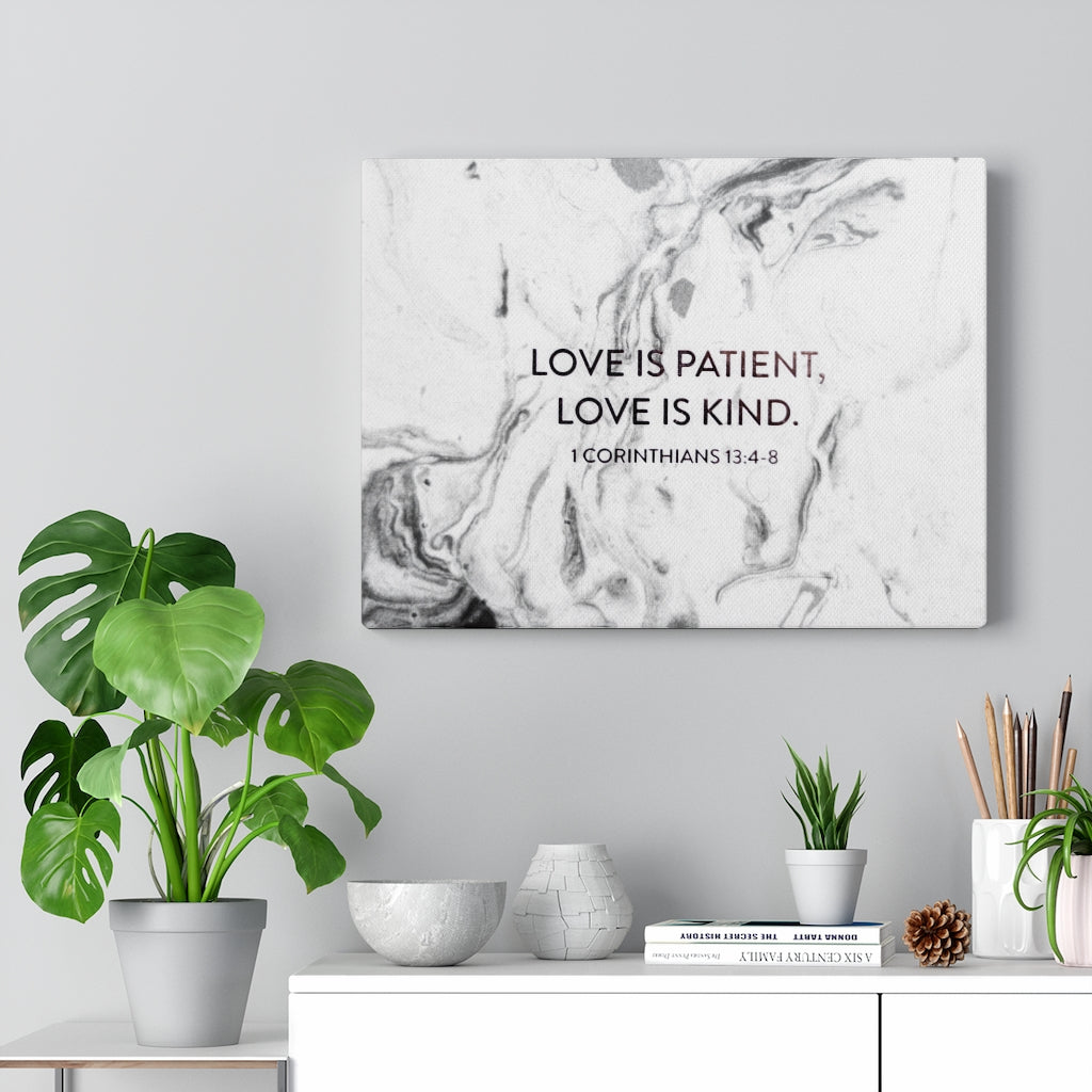 Scripture Walls Love Is Patient 1 Corinthians 13:4-8 Bible Verse Canvas Christian Wall Art Ready to Hang Unframed-Express Your Love Gifts