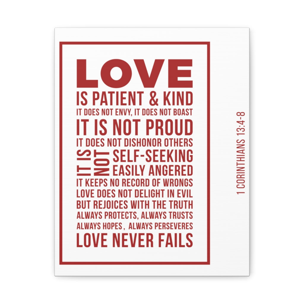 Scripture Walls Love Is Patient 1 Corinthians 13:4-8 Christian Wall Art Bible Verse Print Ready To Hang Unframed-Express Your Love Gifts