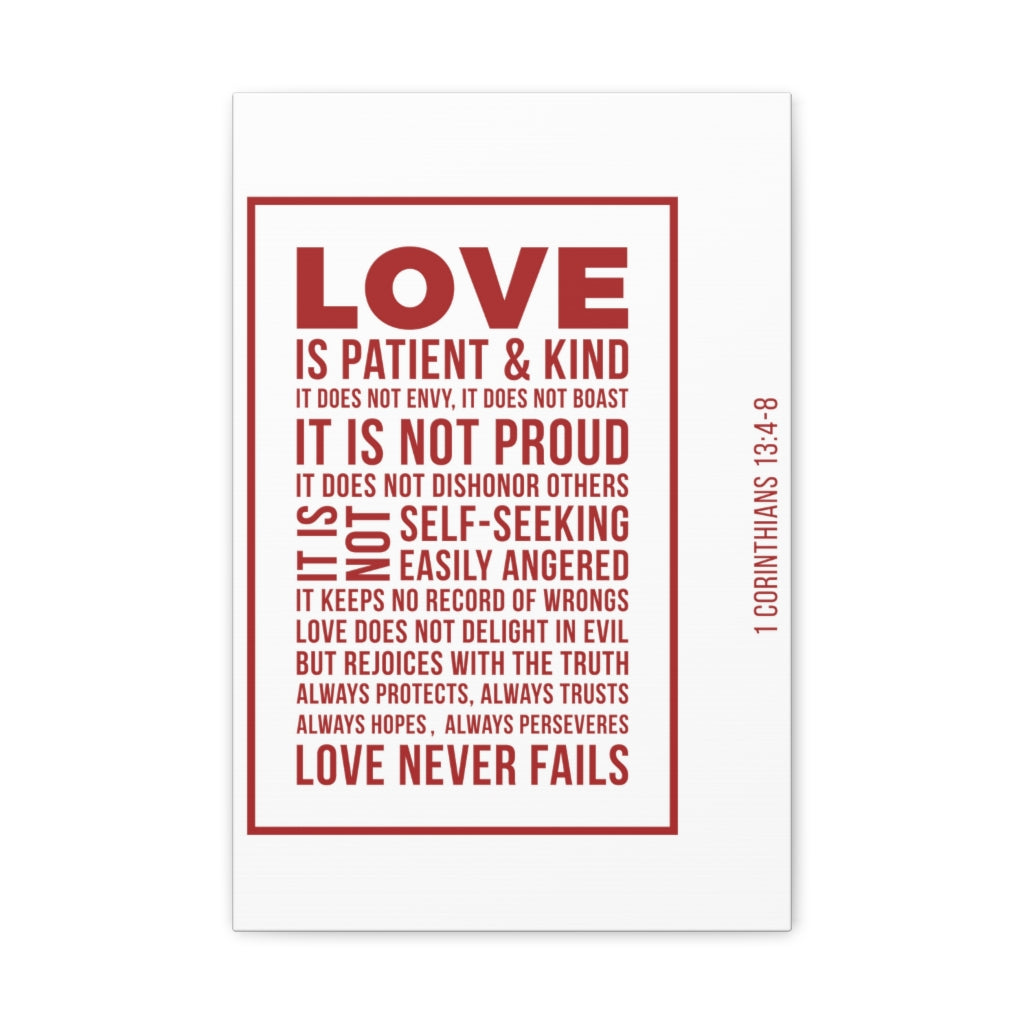 Scripture Walls Love Is Patient 1 Corinthians 13:4-8 Christian Wall Art Bible Verse Print Ready To Hang Unframed-Express Your Love Gifts