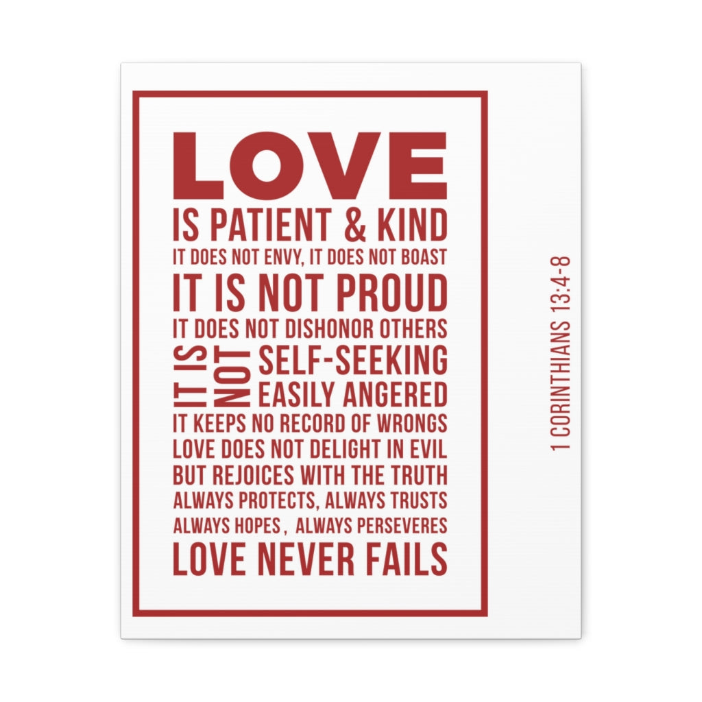 Scripture Walls Love Is Patient 1 Corinthians 13:4-8 Christian Wall Art Bible Verse Print Ready To Hang Unframed-Express Your Love Gifts