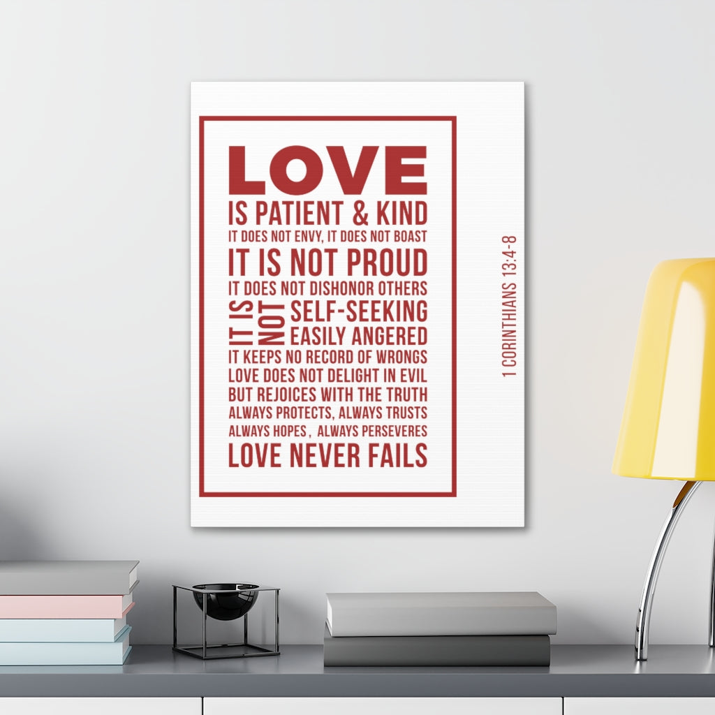 Scripture Walls Love Is Patient 1 Corinthians 13:4-8 Christian Wall Art Bible Verse Print Ready To Hang Unframed-Express Your Love Gifts