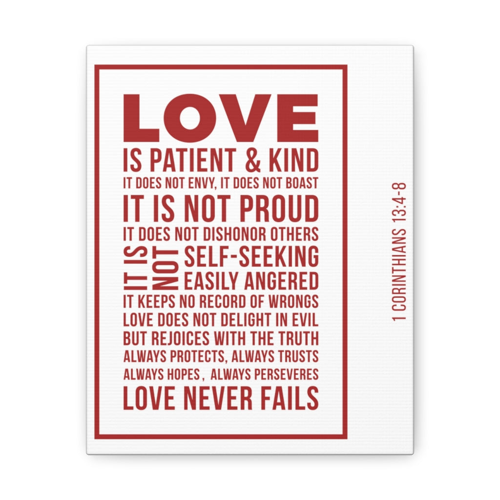 Scripture Walls Love Is Patient 1 Corinthians 13:4-8 Christian Wall Art Bible Verse Print Ready To Hang Unframed-Express Your Love Gifts
