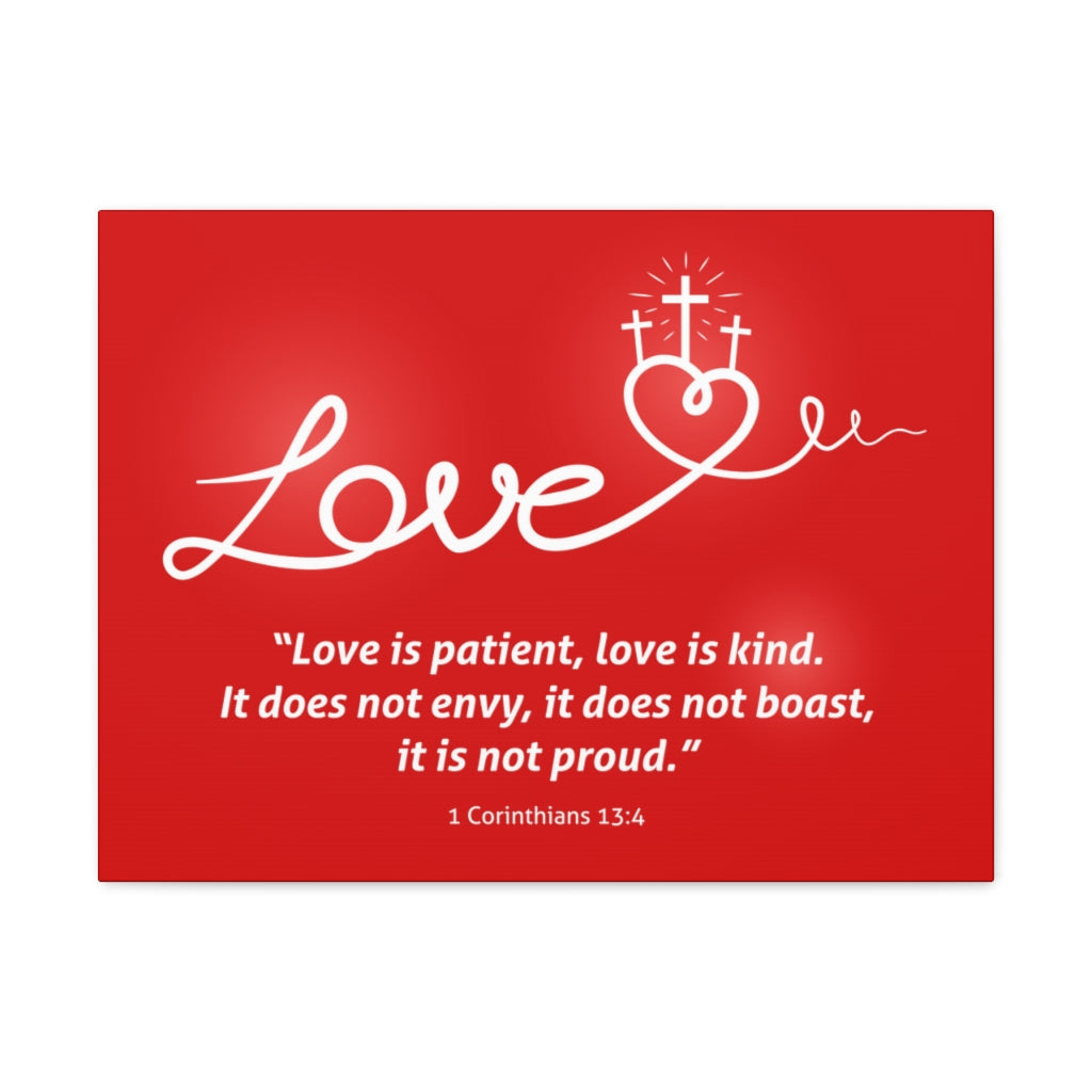 Scripture Walls Love Is Patient 1 Corinthians 13:4 Bible Verse Canvas Christian Wall Art Ready To Hang Unframed-Express Your Love Gifts