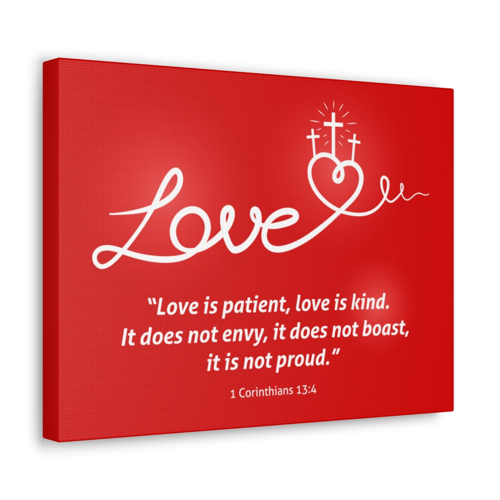 Scripture Walls Love Is Patient 1 Corinthians 13:4 Bible Verse Canvas Christian Wall Art Ready To Hang Unframed-Express Your Love Gifts