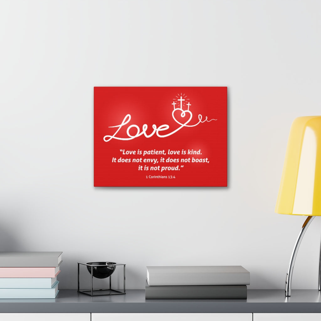 Scripture Walls Love Is Patient 1 Corinthians 13:4 Bible Verse Canvas Christian Wall Art Ready To Hang Unframed-Express Your Love Gifts