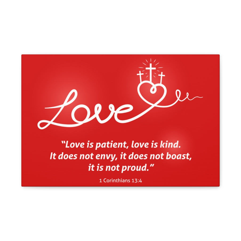 Scripture Walls Love Is Patient 1 Corinthians 13:4 Bible Verse Canvas Christian Wall Art Ready To Hang Unframed-Express Your Love Gifts