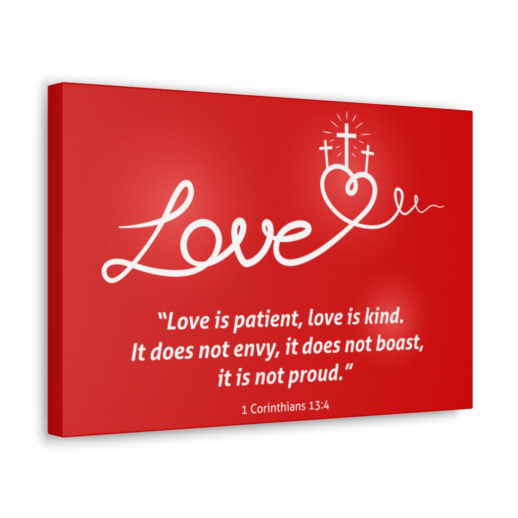 Scripture Walls Love Is Patient 1 Corinthians 13:4 Bible Verse Canvas Christian Wall Art Ready To Hang Unframed-Express Your Love Gifts