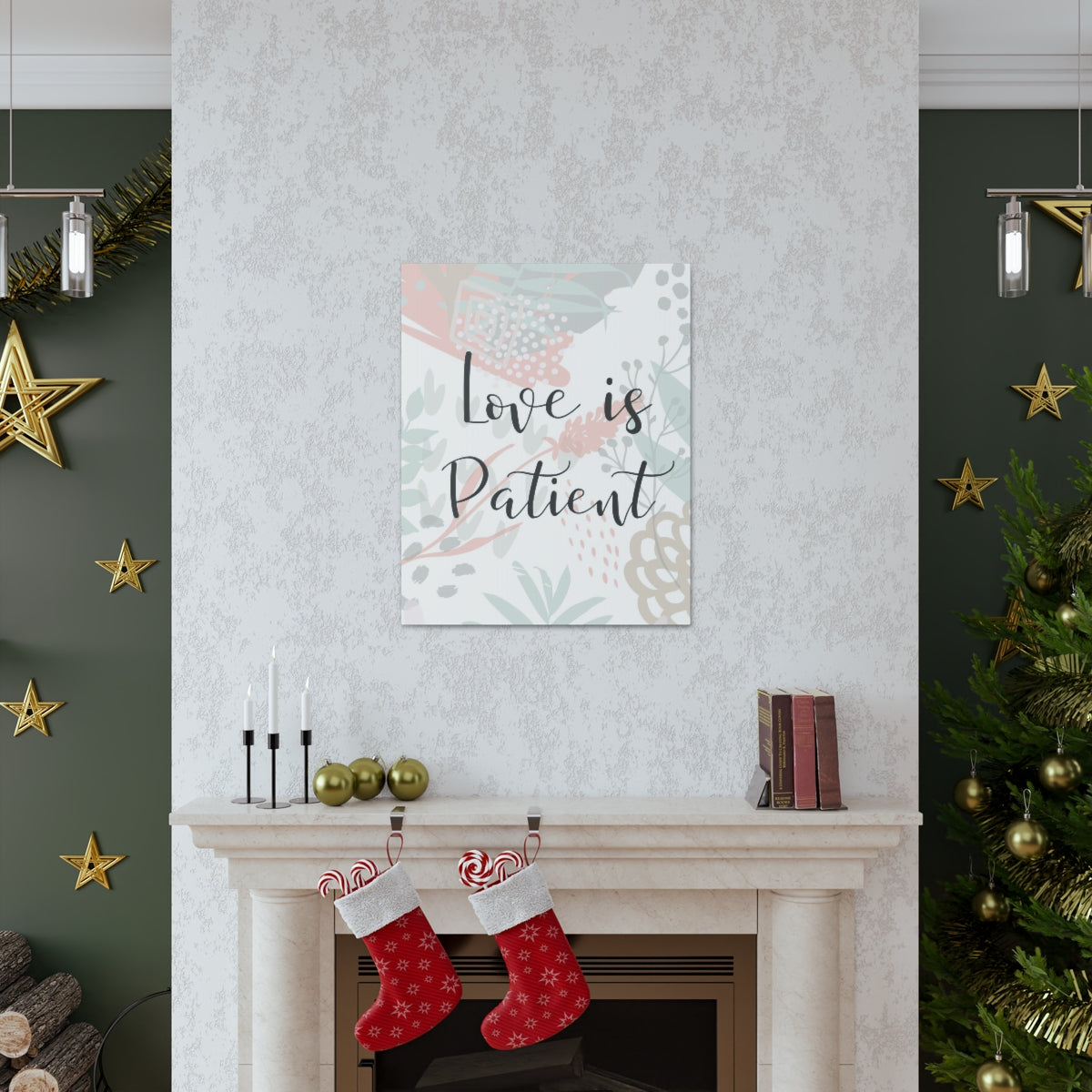 Scripture Walls Love Is Patient 1 Corinthians 13:4 Christian Wall Art Bible Verse Print Ready to Hang Unframed-Express Your Love Gifts