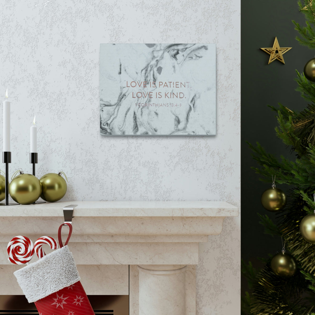 Scripture Walls Love Is Patient 1 Corinthians 13:5 Bible Verse Canvas Christian Wall Art Bible Verse Print Ready To Hang Unframed-Express Your Love Gifts