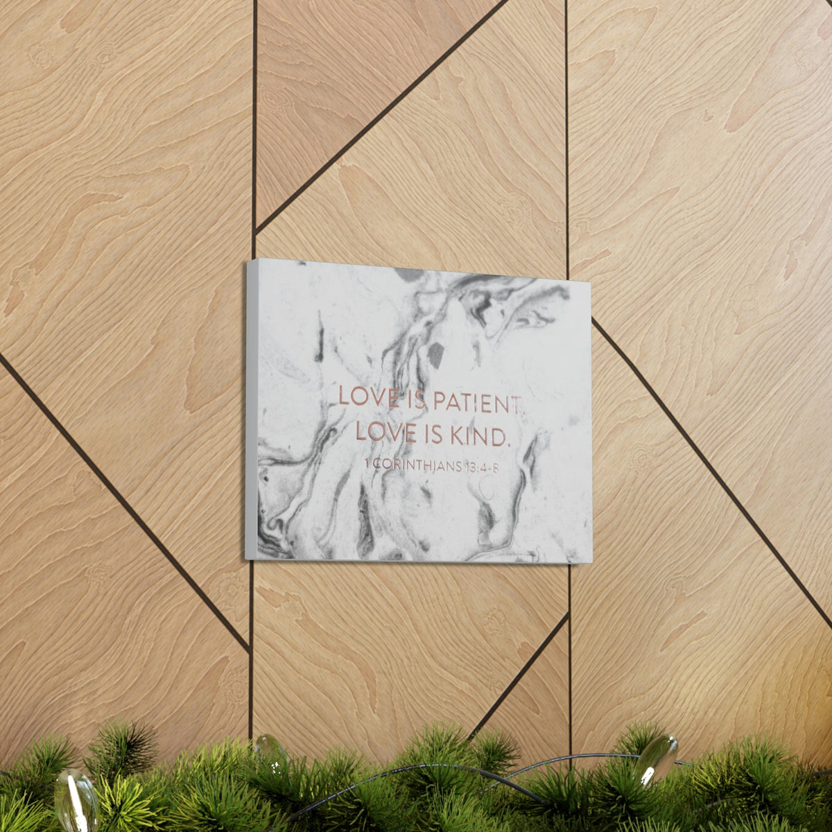 Scripture Walls Love Is Patient 1 Corinthians 13:5 Bible Verse Canvas Christian Wall Art Bible Verse Print Ready To Hang Unframed-Express Your Love Gifts