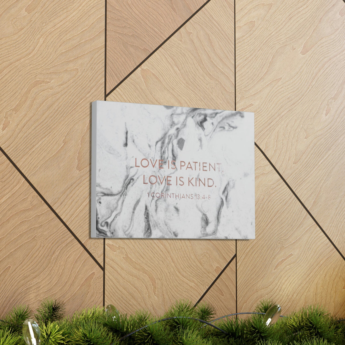 Scripture Walls Love Is Patient 1 Corinthians 13:5 Bible Verse Canvas Christian Wall Art Bible Verse Print Ready To Hang Unframed-Express Your Love Gifts