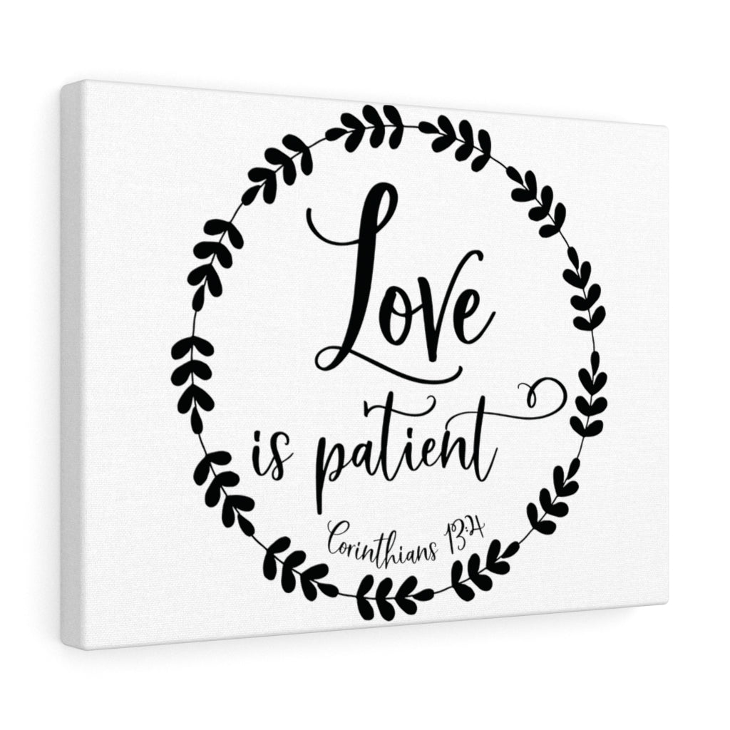 Scripture Walls Love Is Patient Corinthians 13:4 Bible Verse Canvas Christian Wall Art Ready to Hang Unframed-Express Your Love Gifts