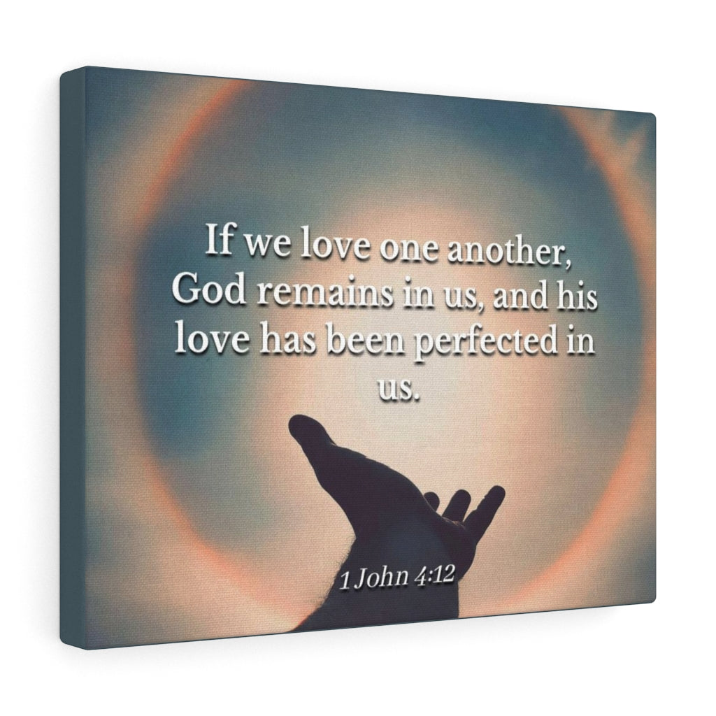Scripture Walls Love Is Perfect 1 John 4:12 Bible Verse Canvas Christian Wall Art Ready to Hang Unframed-Express Your Love Gifts