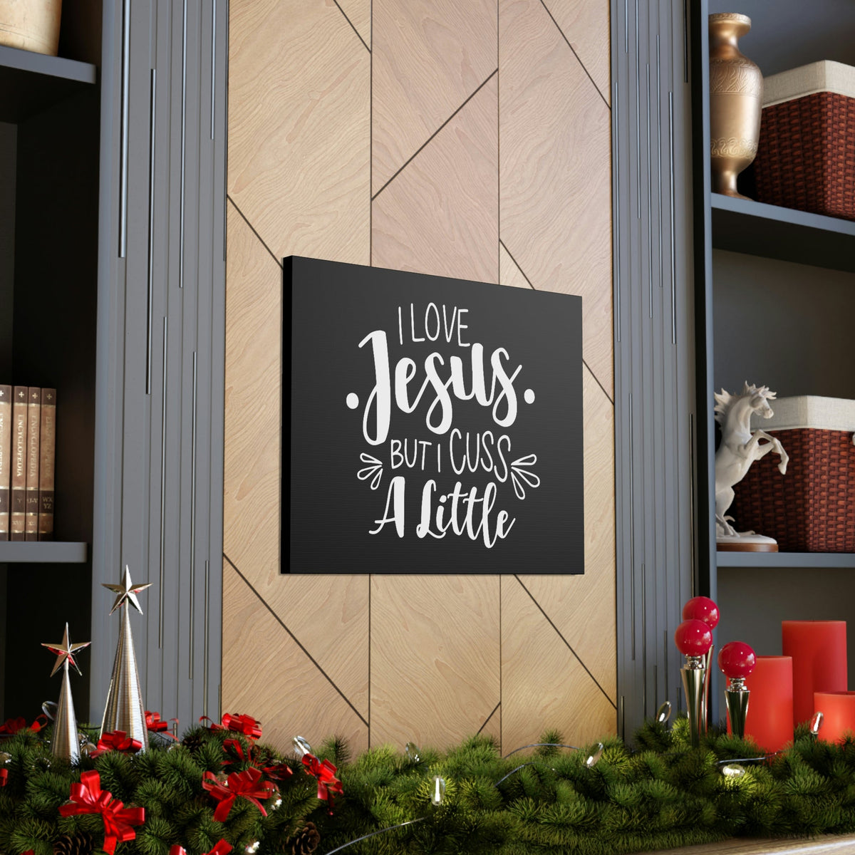 Scripture Walls Love Jesus But I Cuss A Little Colossians 3:8 Christian Wall Art Bible Verse Print Ready to Hang Unframed-Express Your Love Gifts