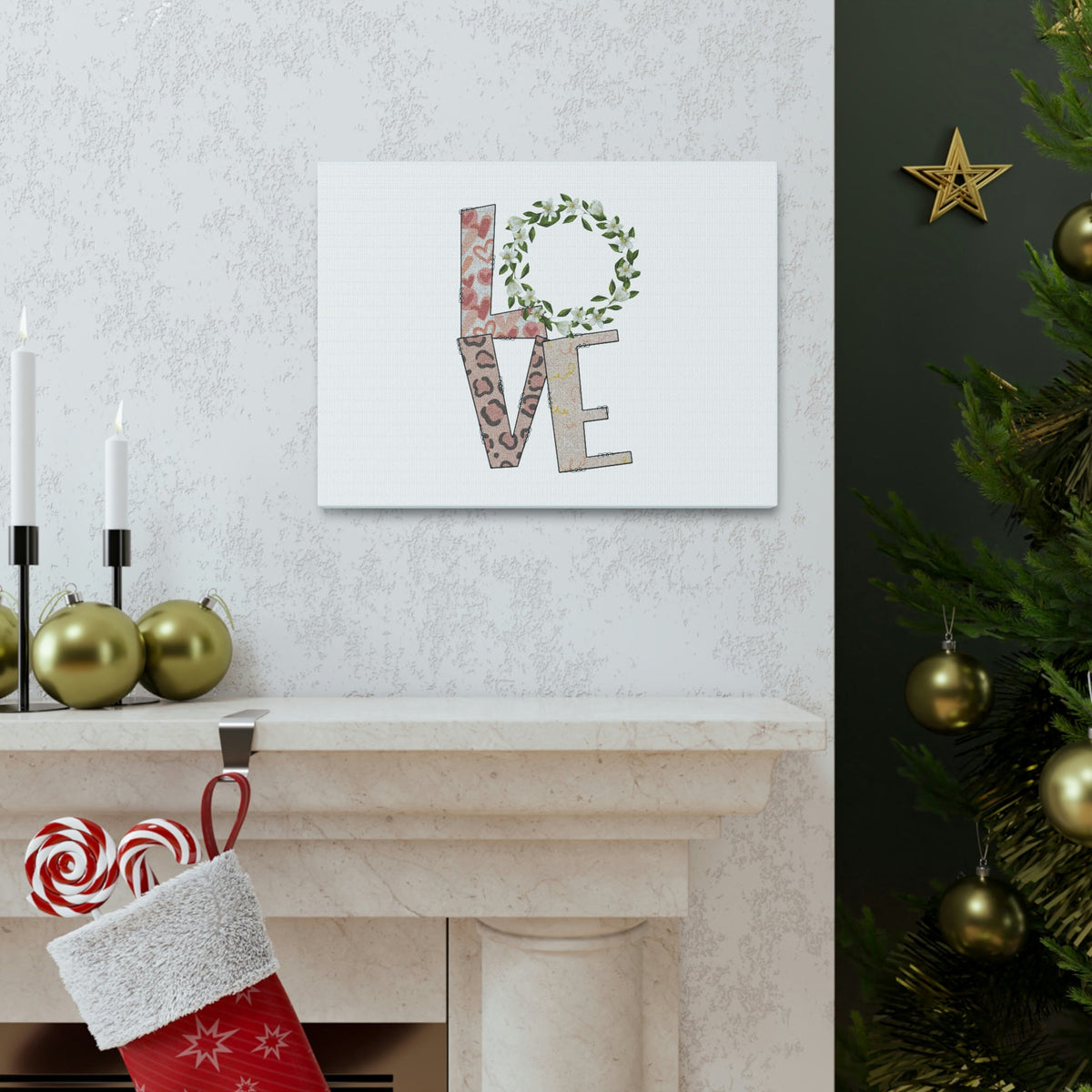 Scripture Walls Love John 15:12 Flowers Pattern Christian Wall Art Bible Verse Print Ready to Hang Unframed-Express Your Love Gifts