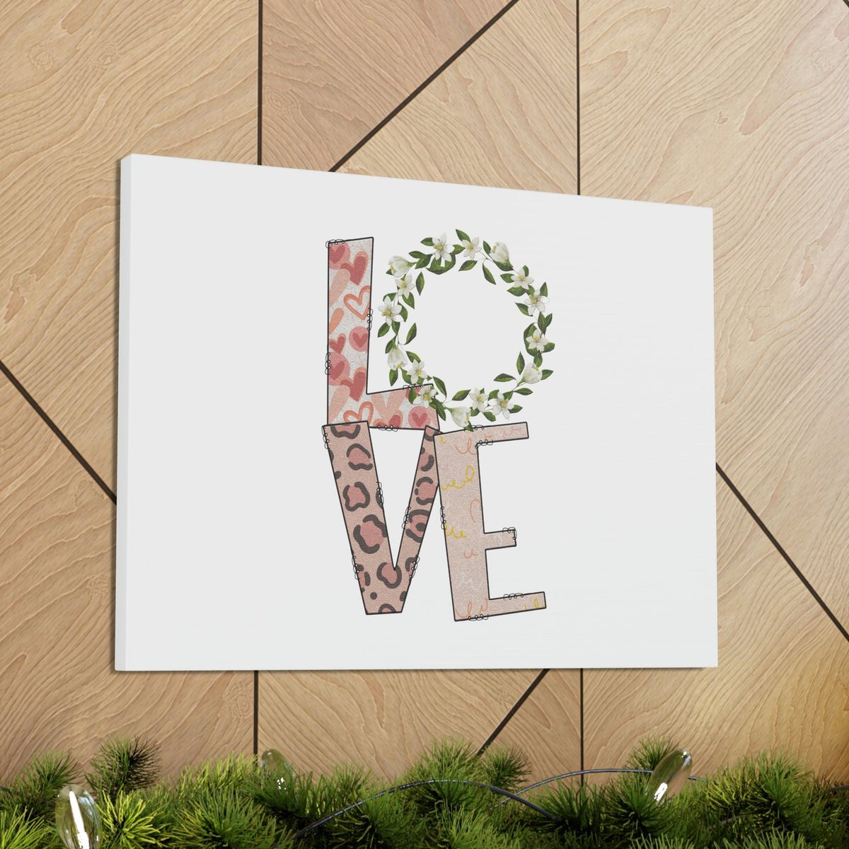 Scripture Walls Love John 15:12 Flowers Pattern Christian Wall Art Bible Verse Print Ready to Hang Unframed-Express Your Love Gifts