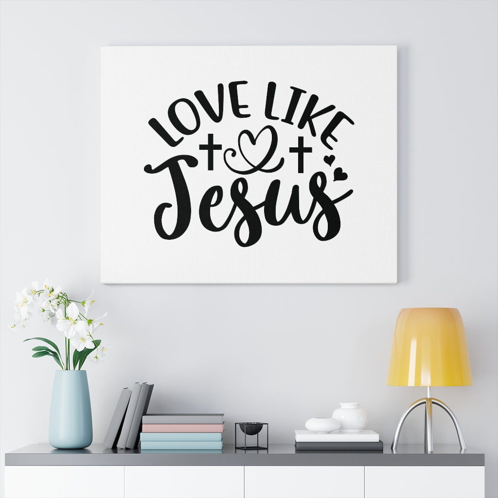 Scripture Walls Love Like Jesus Cross Bible Verse Canvas Christian Wall Art Ready to Hang Unframed-Express Your Love Gifts