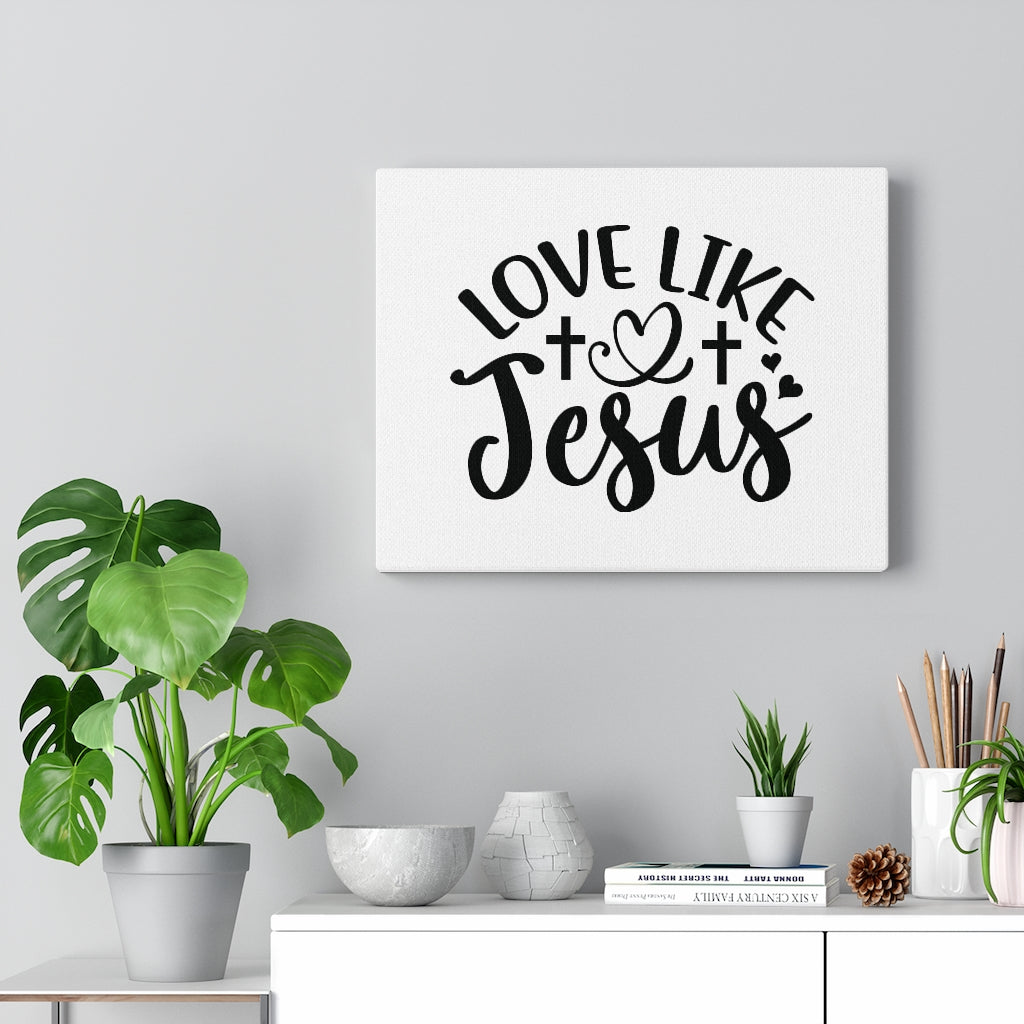 Scripture Walls Love Like Jesus Cross Bible Verse Canvas Christian Wall Art Ready to Hang Unframed-Express Your Love Gifts