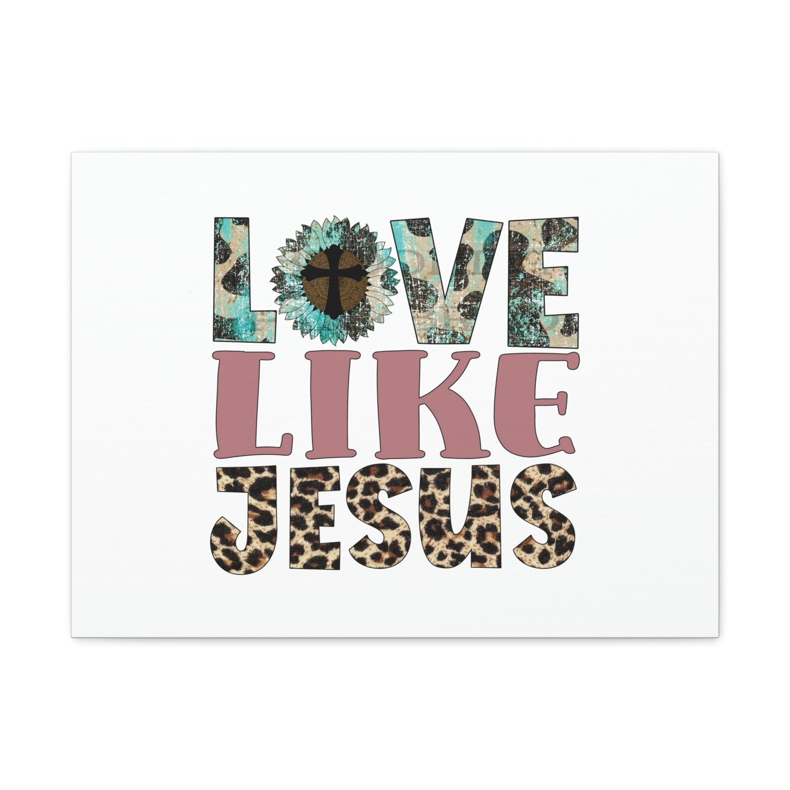 Scripture Walls Love Like Jesus John 15:12 Blue Flower Christian Wall Art Bible Verse Print Ready to Hang Unframed-Express Your Love Gifts