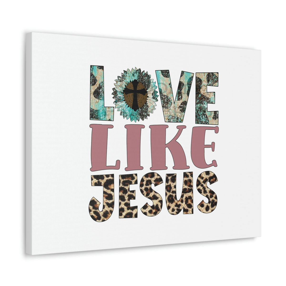 Scripture Walls Love Like Jesus John 15:12 Blue Flower Christian Wall Art Bible Verse Print Ready to Hang Unframed-Express Your Love Gifts
