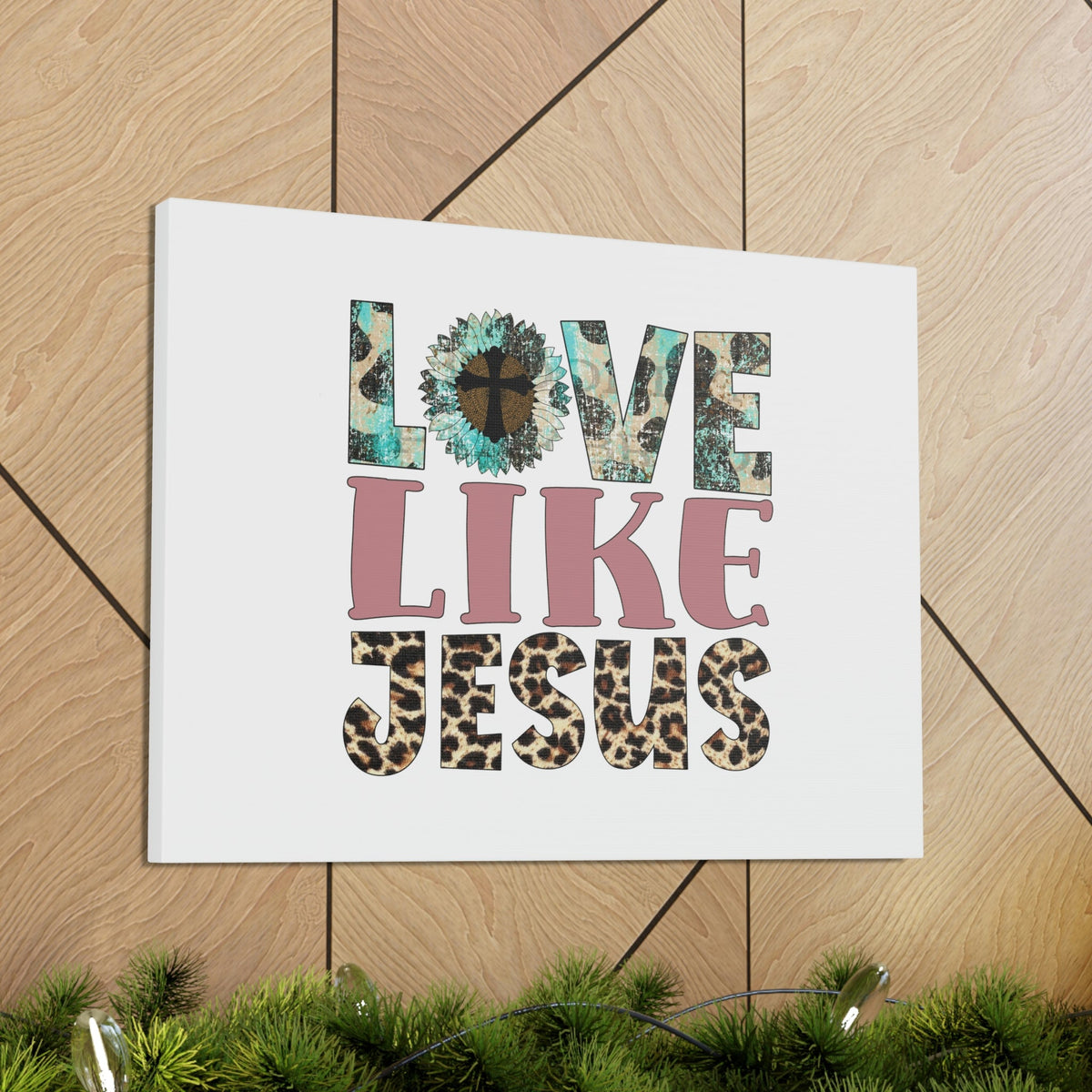 Scripture Walls Love Like Jesus John 15:12 Blue Flower Christian Wall Art Bible Verse Print Ready to Hang Unframed-Express Your Love Gifts