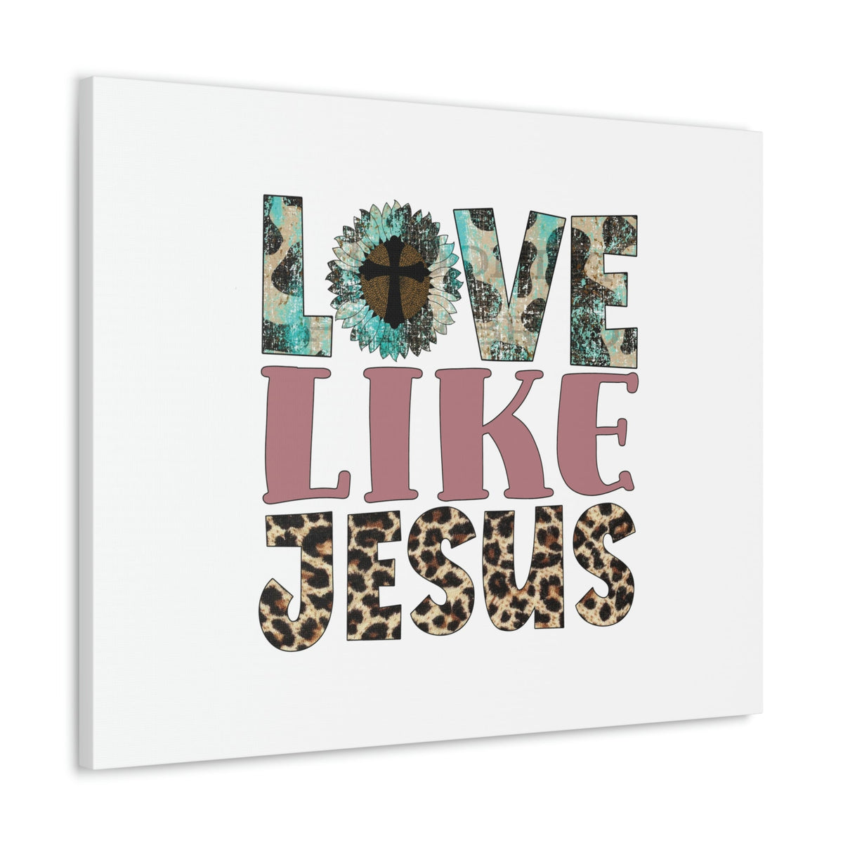 Scripture Walls Love Like Jesus John 15:12 Blue Flower Christian Wall Art Bible Verse Print Ready to Hang Unframed-Express Your Love Gifts