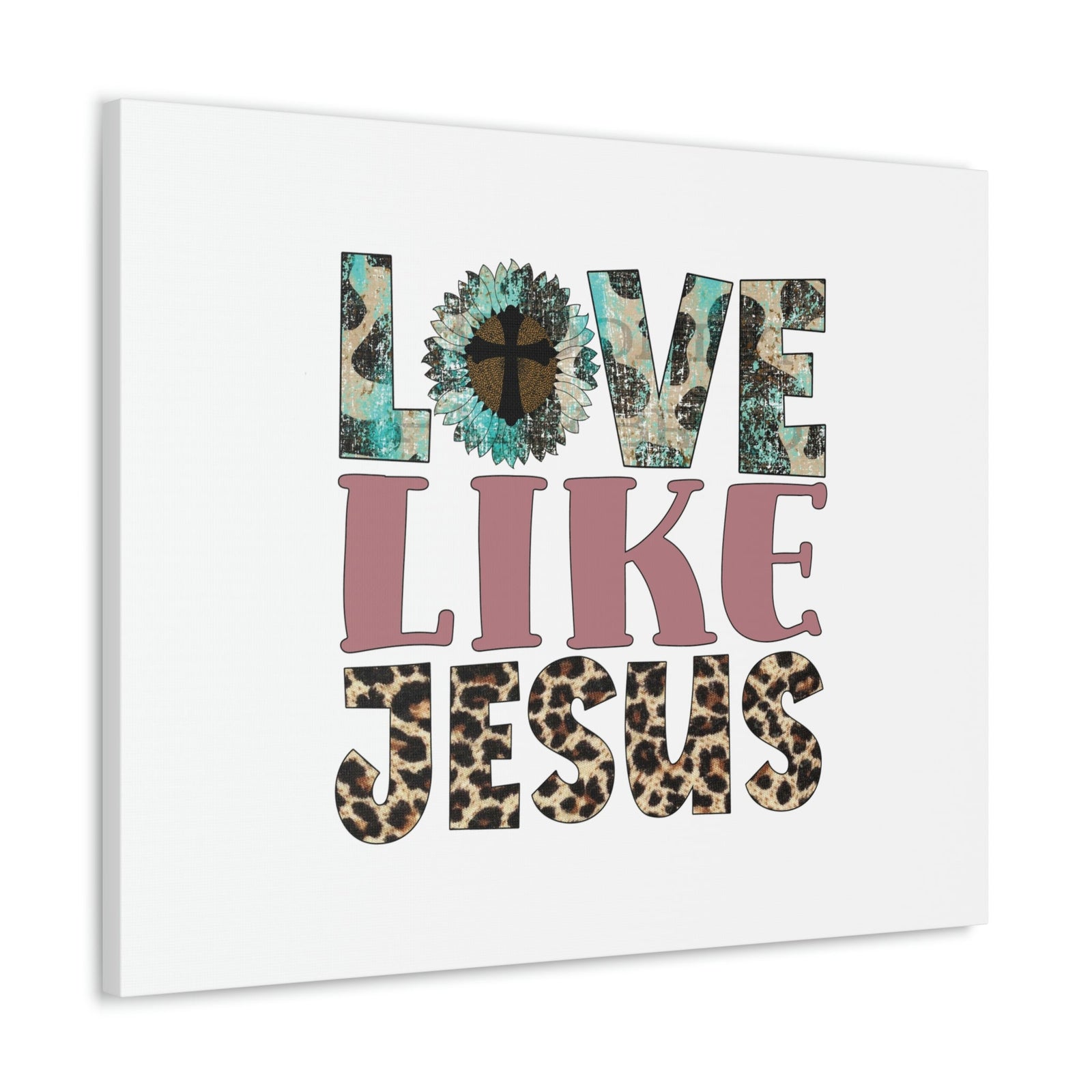 Scripture Walls Love Like Jesus John 15:12 Blue Flower Christian Wall Art Bible Verse Print Ready to Hang Unframed-Express Your Love Gifts