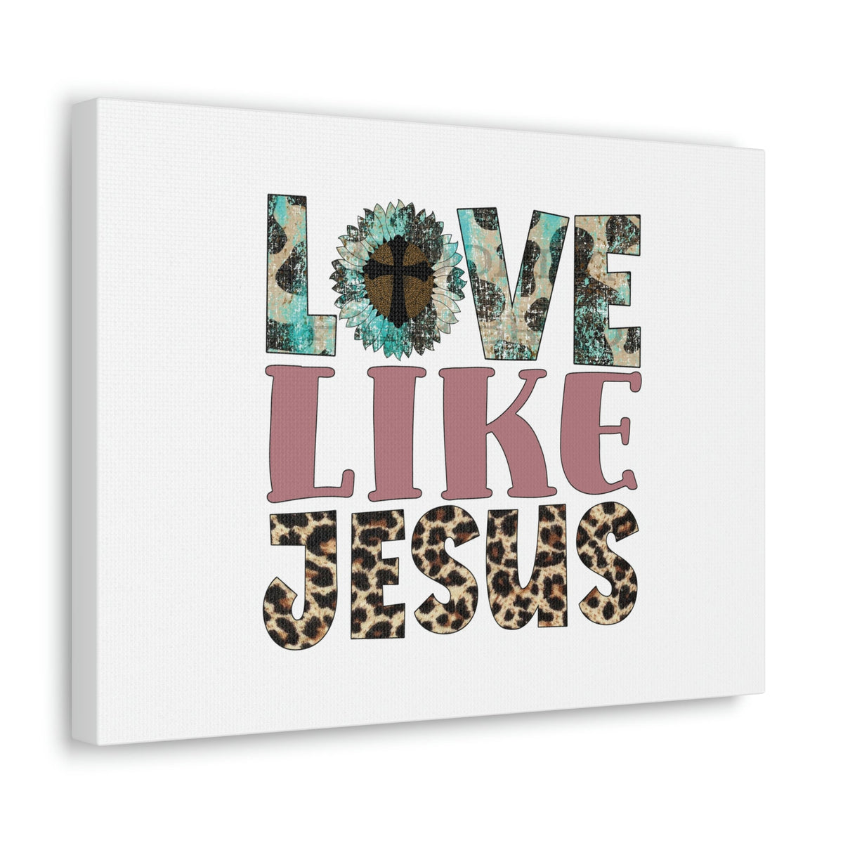 Scripture Walls Love Like Jesus John 15:12 Blue Flower Christian Wall Art Bible Verse Print Ready to Hang Unframed-Express Your Love Gifts