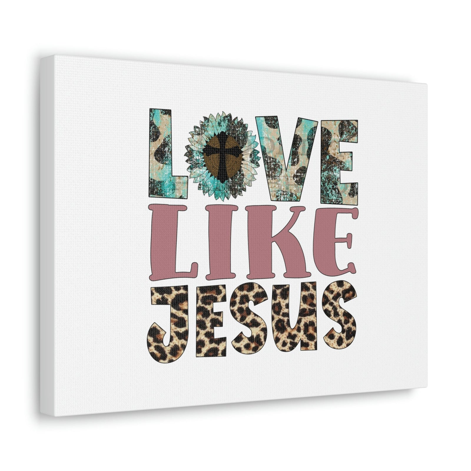 Scripture Walls Love Like Jesus John 15:12 Blue Flower Christian Wall Art Bible Verse Print Ready to Hang Unframed-Express Your Love Gifts