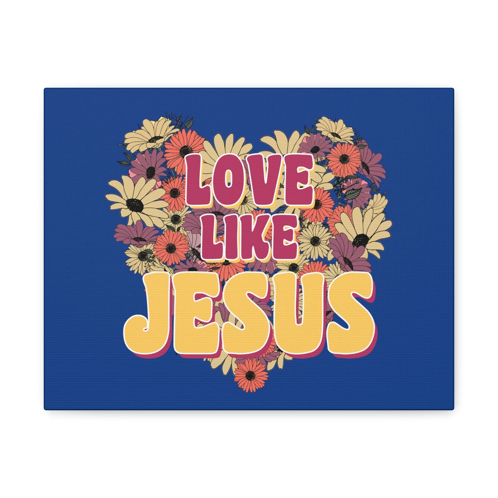 Scripture Walls Love Like Jesus John 15:12 Flower Heart Christian Wall Art Bible Verse Print Ready to Hang Unframed-Express Your Love Gifts