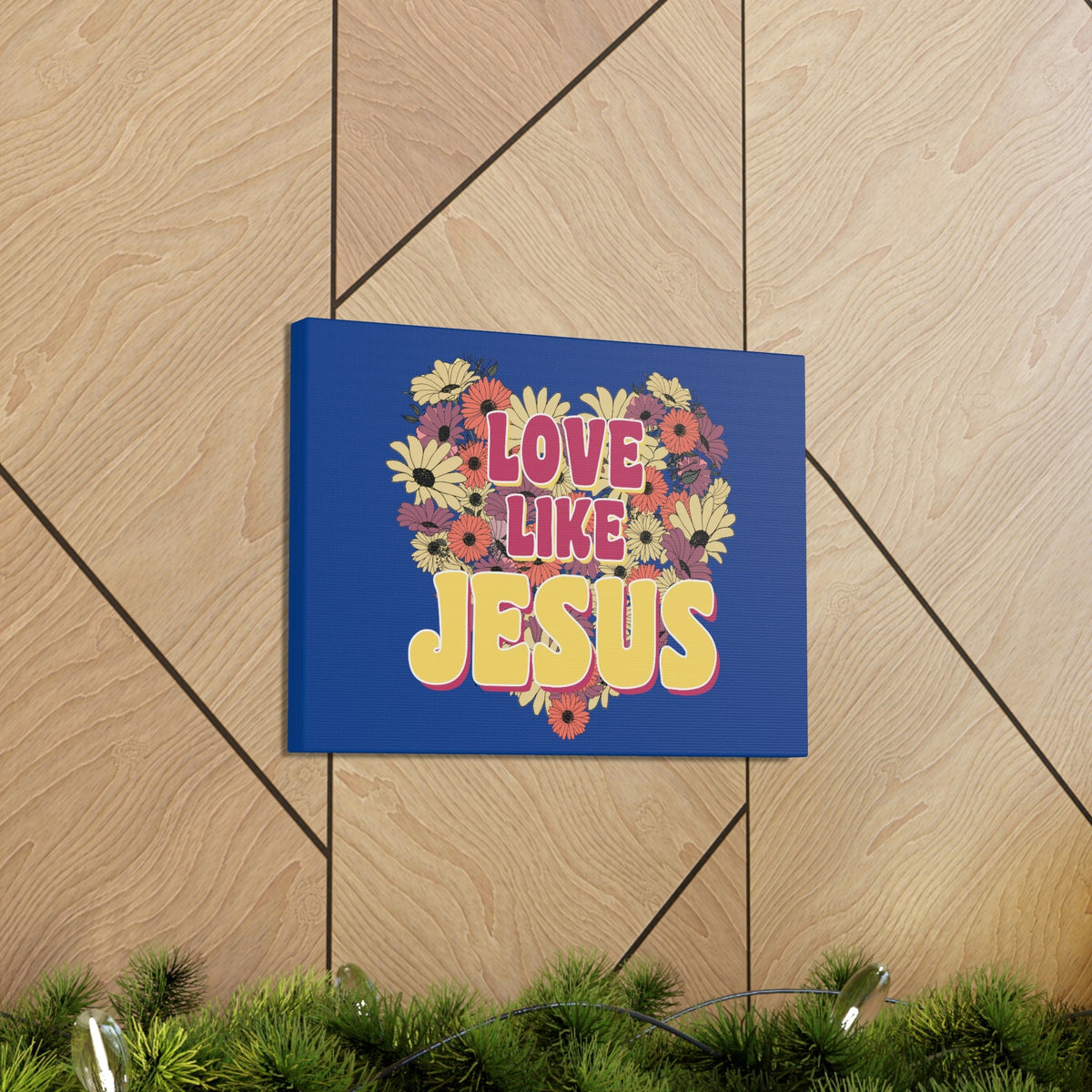 Scripture Walls Love Like Jesus John 15:12 Flower Heart Christian Wall Art Bible Verse Print Ready to Hang Unframed-Express Your Love Gifts