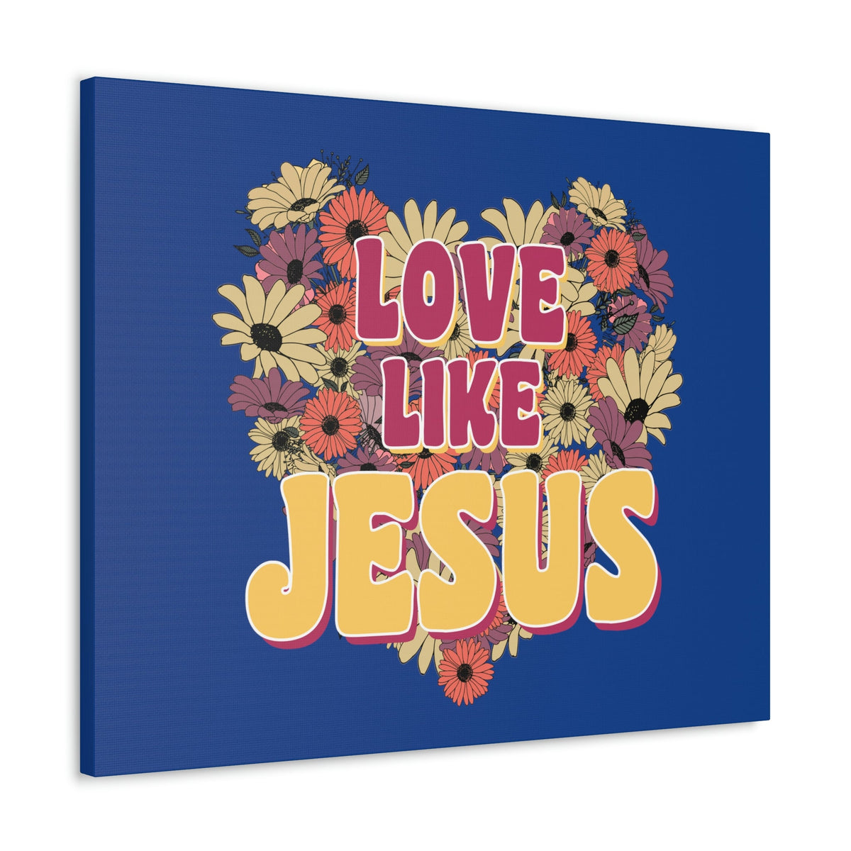 Scripture Walls Love Like Jesus John 15:12 Flower Heart Christian Wall Art Bible Verse Print Ready to Hang Unframed-Express Your Love Gifts