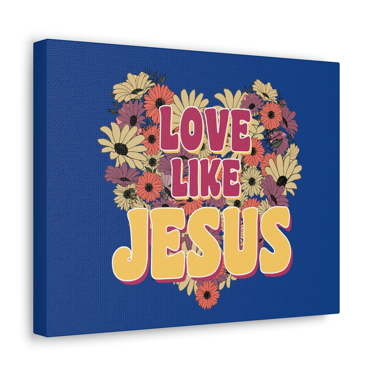 Scripture Walls Love Like Jesus John 15:12 Flower Heart Christian Wall Art Bible Verse Print Ready to Hang Unframed-Express Your Love Gifts
