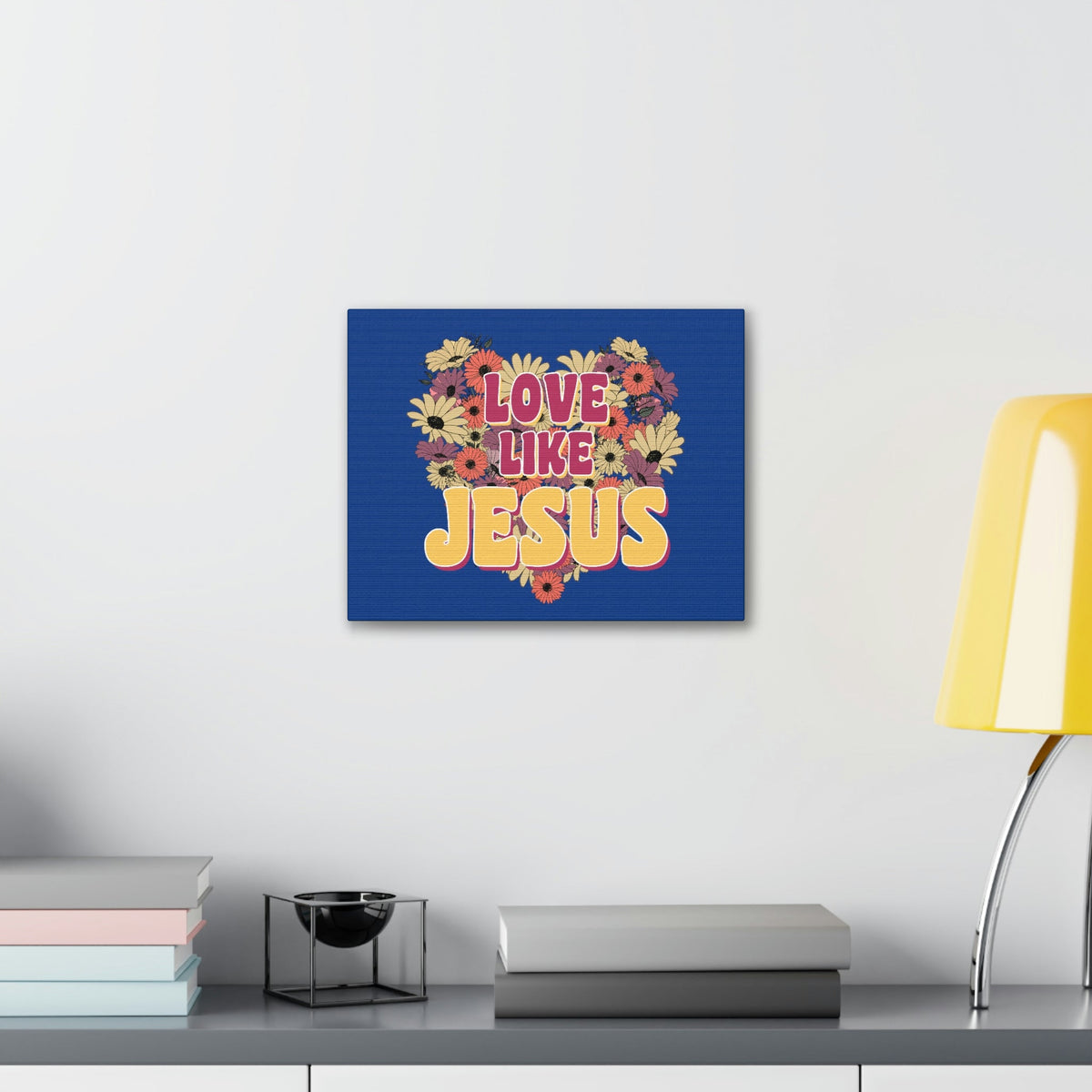 Scripture Walls Love Like Jesus John 15:12 Flower Heart Christian Wall Art Bible Verse Print Ready to Hang Unframed-Express Your Love Gifts