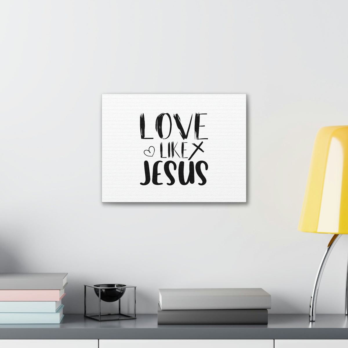 Scripture Walls Love Like Jesus John 15:12 Heart & Cross Christian Wall Art Bible Verse Print Ready to Hang Unframed-Express Your Love Gifts