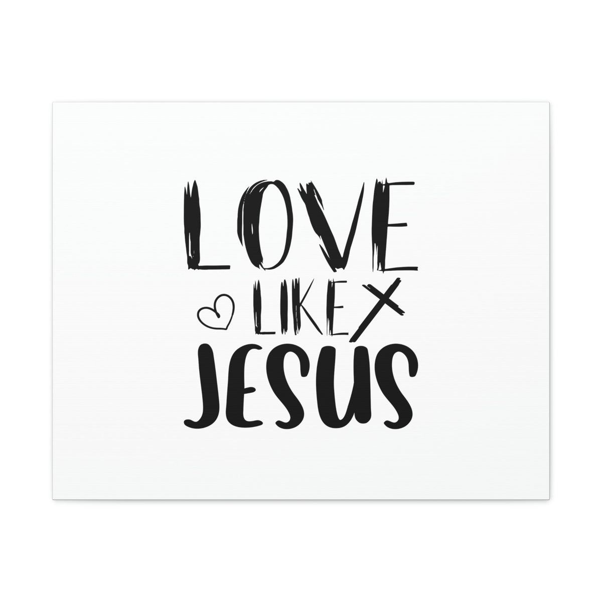 Scripture Walls Love Like Jesus John 15:12 Heart & Cross Christian Wall Art Bible Verse Print Ready to Hang Unframed-Express Your Love Gifts